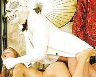 Ash-Blonde dame pulverized by fellow with skeleton mask