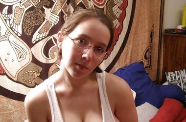 Clio Lune. Steaming chesty gal in glasses.