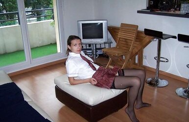 Clothed in schoolgirl