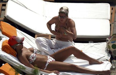 Gemma Atkinson Swimsuit Candids at Pool in Miami