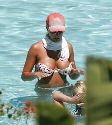 Gemma Atkinson Swimsuit Candids at Pool in Miami