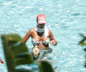 Gemma Atkinson Swimsuit Candids at Pool in Miami