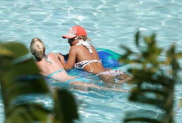 Gemma Atkinson Swimsuit Candids at Pool in Miami