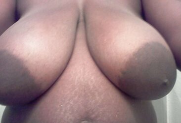 Immense dark-hued areolas ----meaty bevy