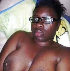 Immense dark-hued areolas ----meaty bevy