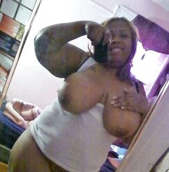 Immense dark-hued areolas ----meaty bevy