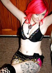 British Tattoed and Pierced Teenager Emo Mega-Bitch