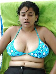 Non naked giant boob indian in bathing suit