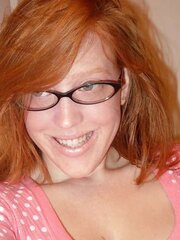 Scorching nymph with glasses