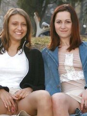 Women buddies couple