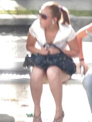 Voyeur at bus stop