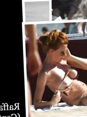 Celebrities bare-breasted