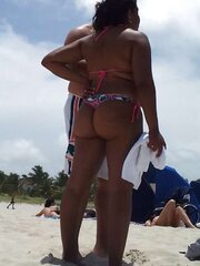 Mexican mummy in PANTY VOYEUR candid at the beach!