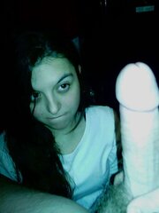 This gal likes white prick