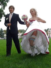 Wedding day upskirts