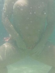 Braless beach