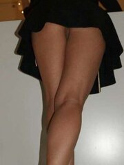 Jessica sub in microskirt and sans glide jessica