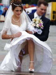 Brides. Upskirt