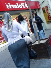 Hijab culo voyeur