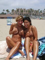 Toppless Beach Teenagers