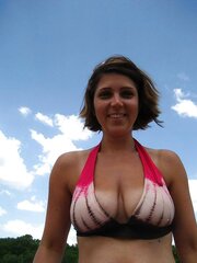 Inexperienced Holly Flashing Bosom