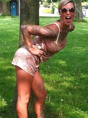 Tatted Warm Ash-Blonde with ENORMOUS Melons