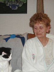 Granny inexperienced at home