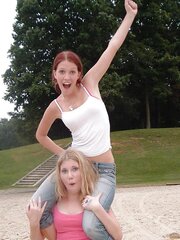 Teenagers with super-steamy figures