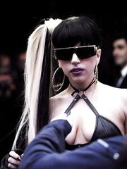 Nymph Gaga leaving her hotel in Toronto