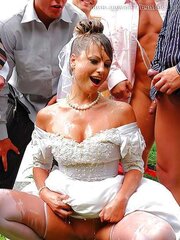 Wedding sundress gang-fuck spunk